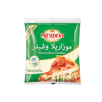 President Shredded Mozzarella and Cheddar 450g