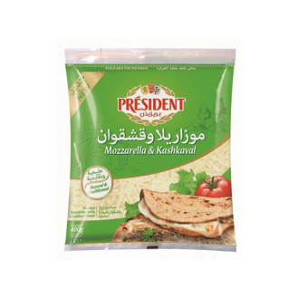 President Shredded Mozzarella and Kashkaval 400g