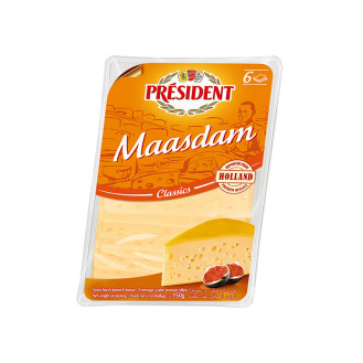 President Maasdam Slices 45% Fat 150g